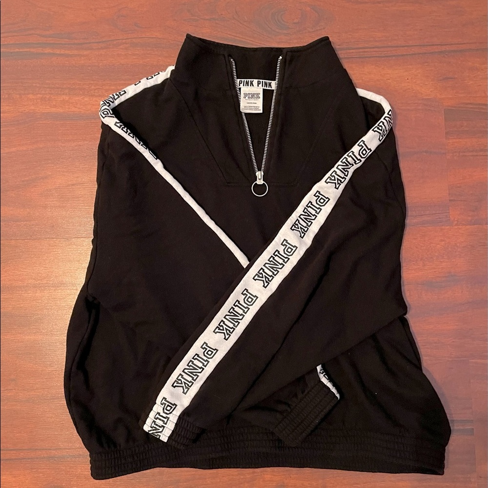 Pink brand black quarter zip